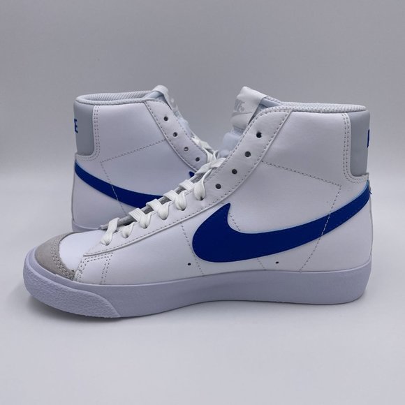 Nike Blazer Mid ' 77 White / Blue Womens Shoes - Picture 2 of 8
